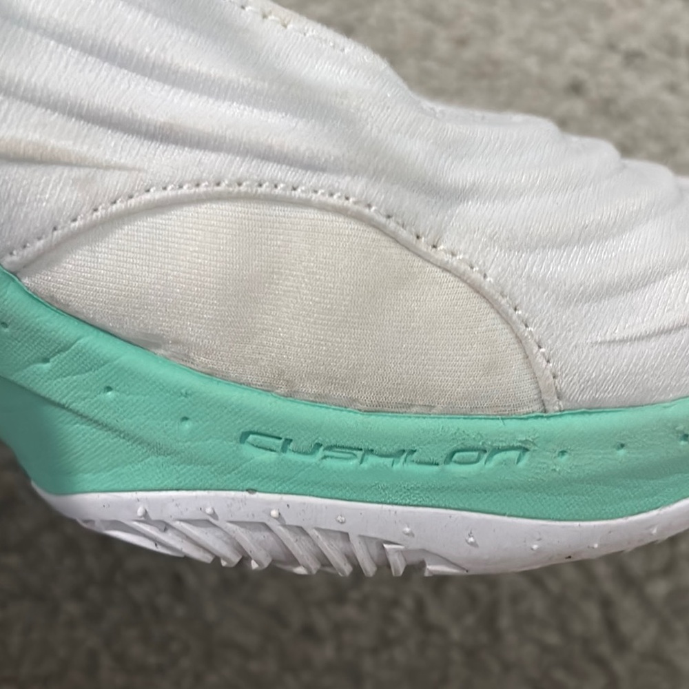 Mens White and Green Athletic Shoes - Picture 12 of 16